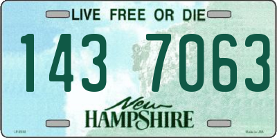 NH license plate 1437063