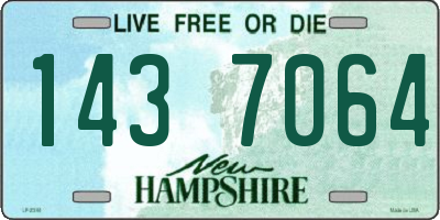 NH license plate 1437064