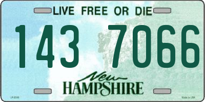 NH license plate 1437066