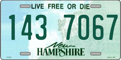NH license plate 1437067