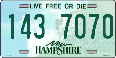 NH license plate 1437070
