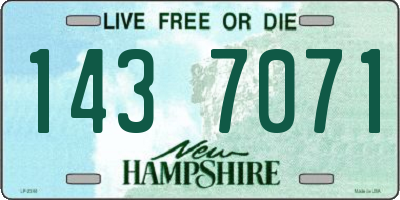 NH license plate 1437071