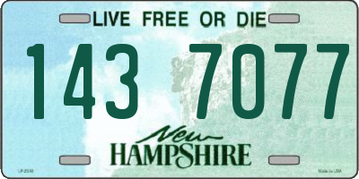 NH license plate 1437077