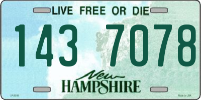 NH license plate 1437078