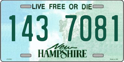 NH license plate 1437081