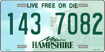 NH license plate 1437082