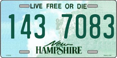 NH license plate 1437083