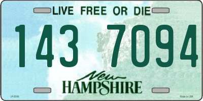 NH license plate 1437094
