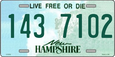 NH license plate 1437102
