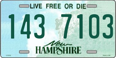 NH license plate 1437103