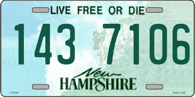 NH license plate 1437106
