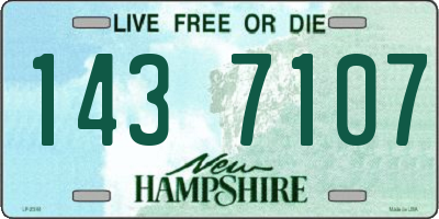 NH license plate 1437107