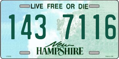 NH license plate 1437116