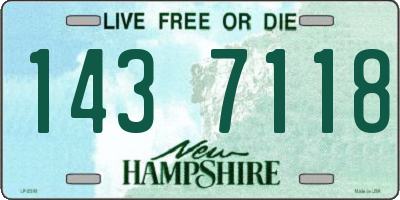 NH license plate 1437118