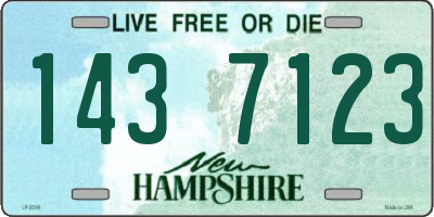 NH license plate 1437123
