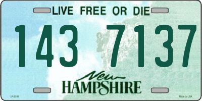 NH license plate 1437137