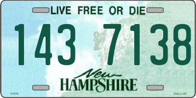 NH license plate 1437138