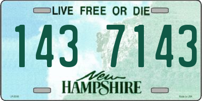NH license plate 1437143
