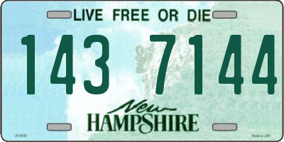 NH license plate 1437144