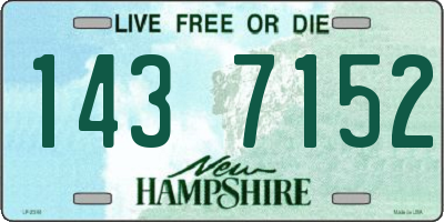 NH license plate 1437152