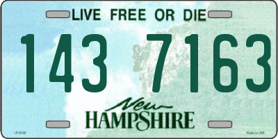 NH license plate 1437163