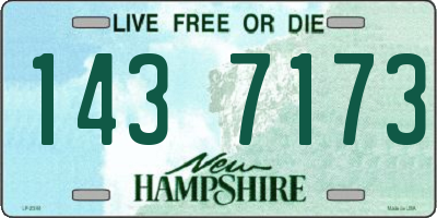 NH license plate 1437173