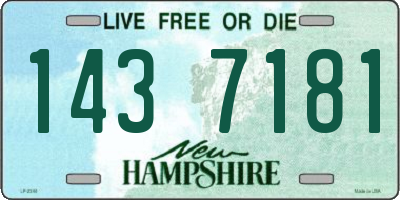 NH license plate 1437181