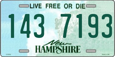 NH license plate 1437193