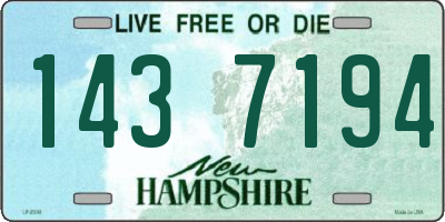 NH license plate 1437194