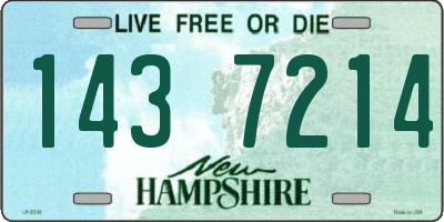 NH license plate 1437214