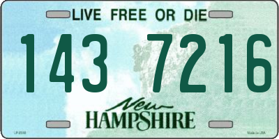 NH license plate 1437216