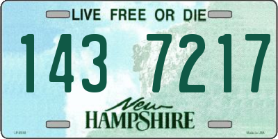 NH license plate 1437217