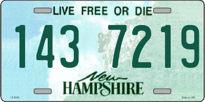 NH license plate 1437219