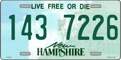 NH license plate 1437226