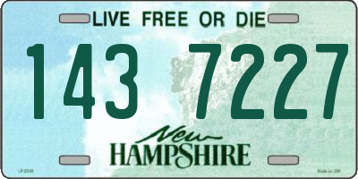 NH license plate 1437227