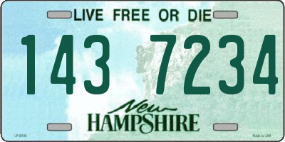 NH license plate 1437234