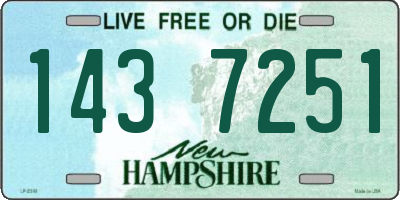 NH license plate 1437251