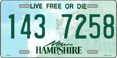 NH license plate 1437258
