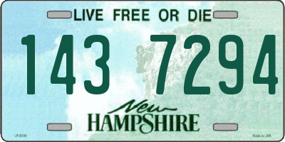 NH license plate 1437294