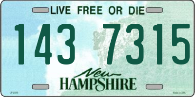NH license plate 1437315