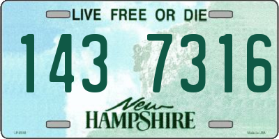 NH license plate 1437316