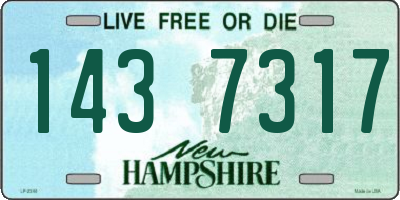 NH license plate 1437317
