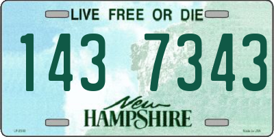 NH license plate 1437343