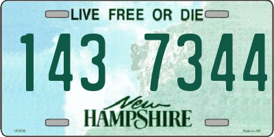 NH license plate 1437344