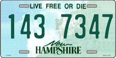 NH license plate 1437347