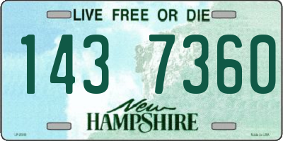 NH license plate 1437360