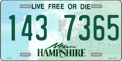 NH license plate 1437365