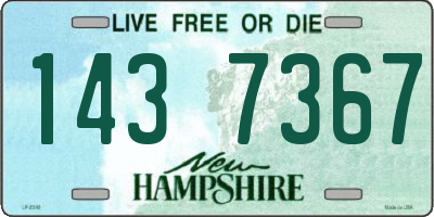 NH license plate 1437367