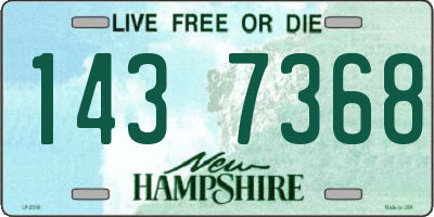 NH license plate 1437368