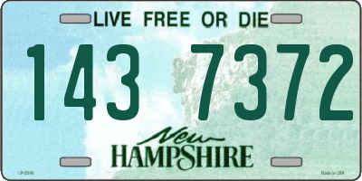 NH license plate 1437372